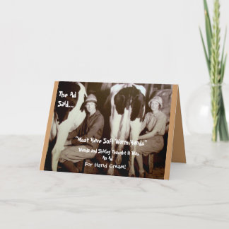 Muss weiche, warme Hände haben Karte