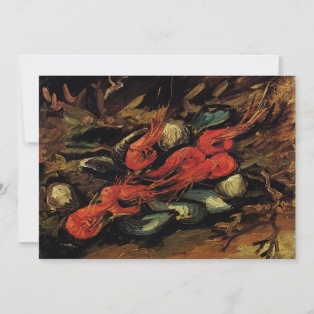 Mussels und Shrimp von Vincent van Gogh Einladung (Vorderseite)