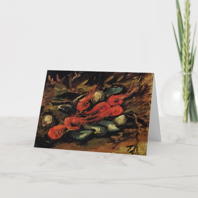 Mussels und Shrimp von Vincent van Gogh Karte (Vorderseite)