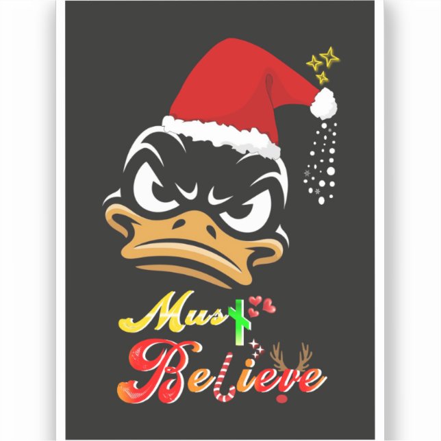 Must Believe Christmas Aufkleber (Vorderseite)