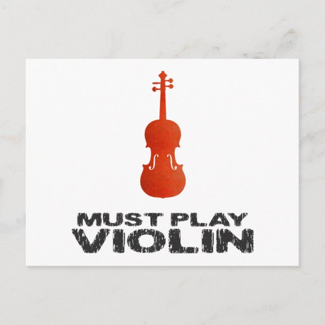 Must Play Violin Postkarte (Vorderseite)
