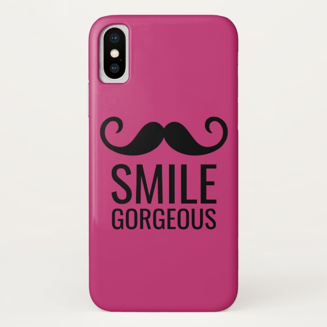 Mustache auf JEDER FARBE Case-Mate iPhone Hülle (Rückseite)