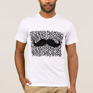 Mustache auf Leopard Skin T-Shirt
