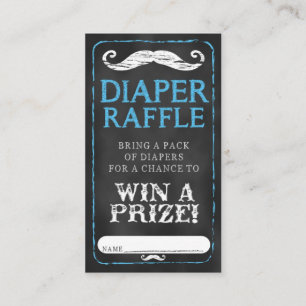 Mustache Baby Shooter Diaper Raffle Ticket Baby Begleitkarte