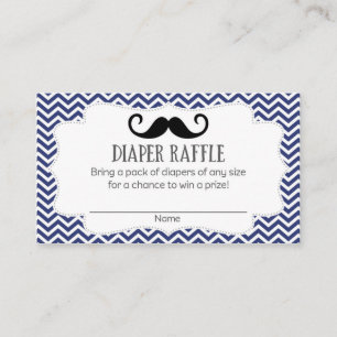 Mustache Baby Showdusche Windeln Raffelkarten Begleitkarte