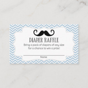 Mustache Baby Showdusche Windeln Raffelkarten Begleitkarte