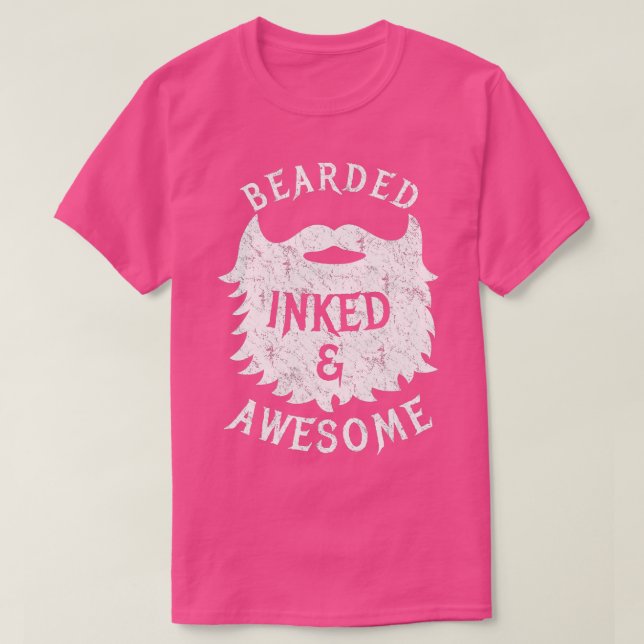Mustache Bartlängenhalter T-Shirt (Design vorne)