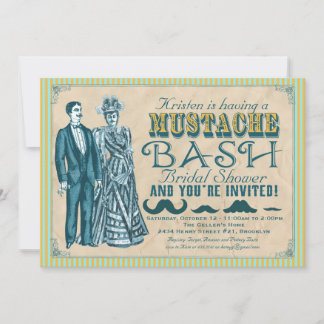 Mustache Bash Bridal Dusche Einladung