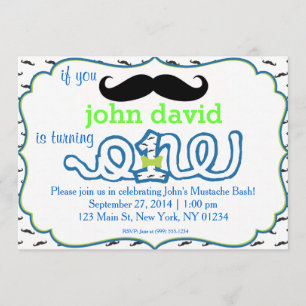 Mustache Bash Einladung