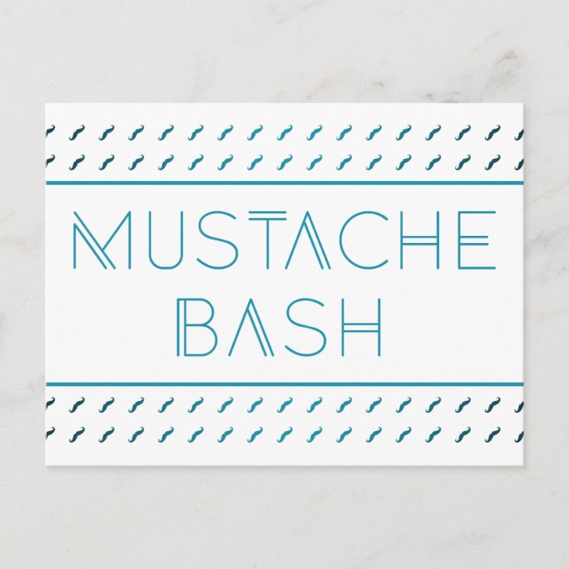 Mustache Bash Metro Postkarte (Vorderseite)