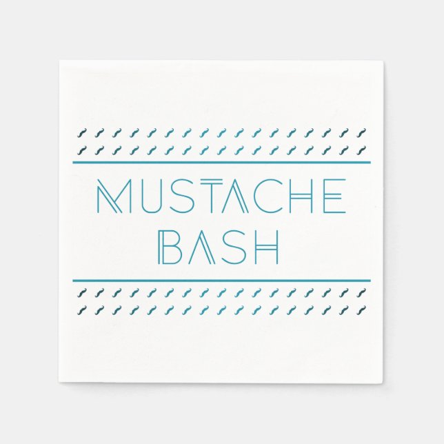 Mustache Bash Metro Serviette (Vorderseite)