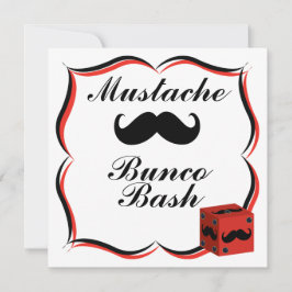 Mustache Bunco Bash Einladung
