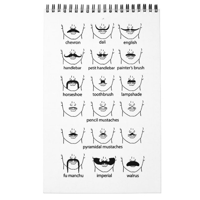 Mustache Chart Kalender (Titelbild)