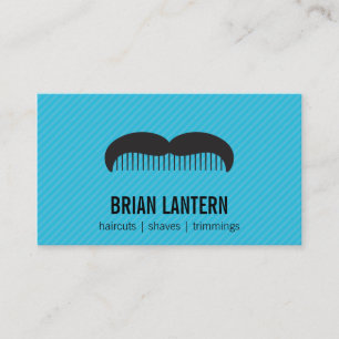Mustache Comb   Shaves Hair Cuts Visitenkarte