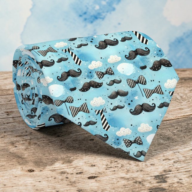 Mustache Dapper Pattern Necktie Tie Krawatte (Von Creator hochgeladen)