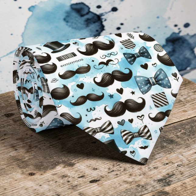 Mustache Dapper Pattern Necktie Tie Krawatte (Von Creator hochgeladen)