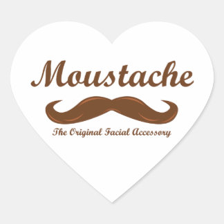Mustache - Das originelle Gesichtszubehör Herz-Aufkleber