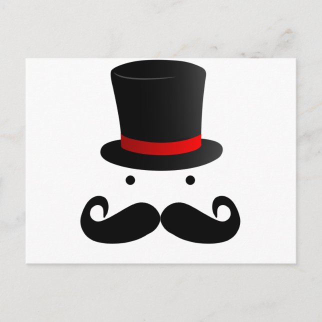 Mustache Design Postkarte (Vorderseite)