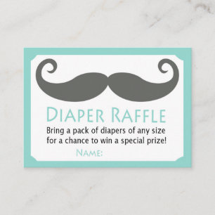 Mustache Diaper Raffles Tickets