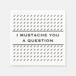 Mustache dir eine Frage-Mod Strip Serviette