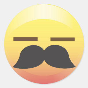 Mustache Emoji Sigh Party Sticker