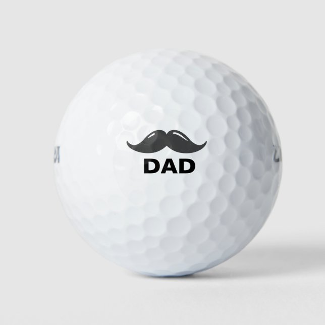 Mustache Fathers Day Golfball (Vorderseite)