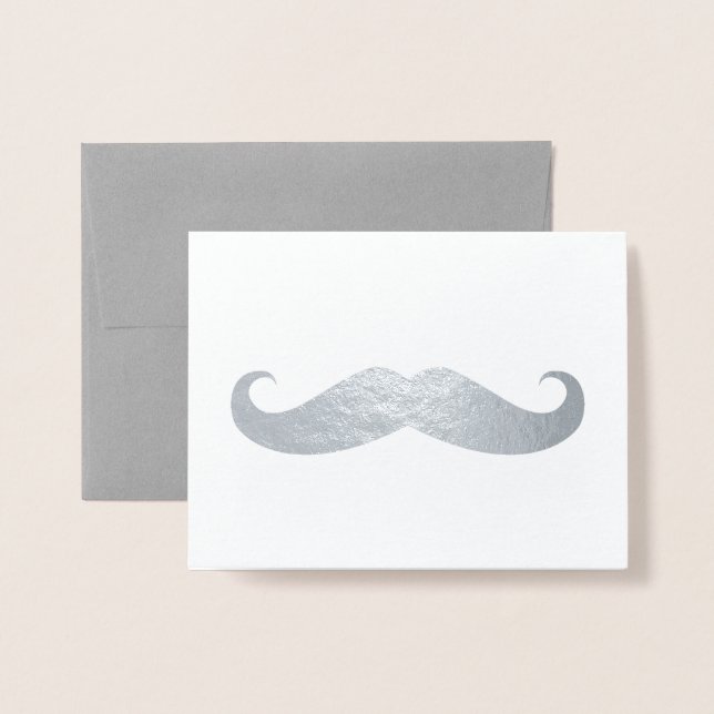 Mustache Folienkarte (Vorderseite mit Umschlag)