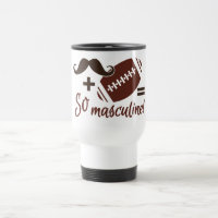 Mustache & Football Tasse - wählen Sie Stil & Farb