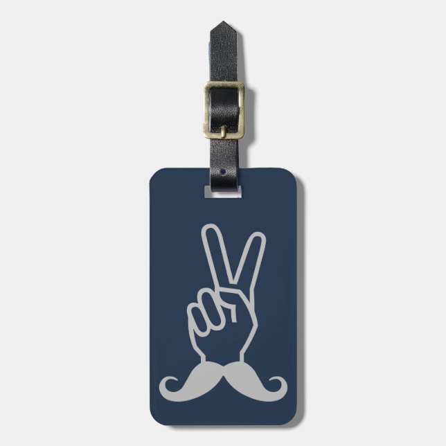 Mustache-Gepäckmarke gewinnt Gepäckanhänger (Vorderseite vertikal)