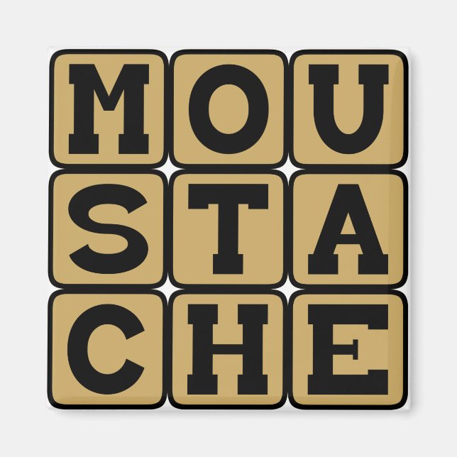 Mustache, Gesichtshaar Magnet (Vorne)
