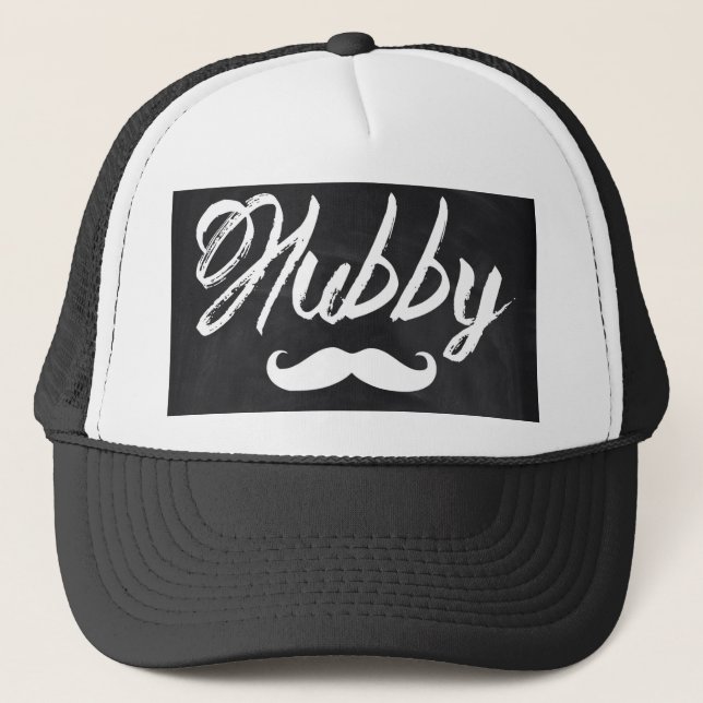 Mustache Groom Honeymoon hubby Truckerkappe (Vorderseite)