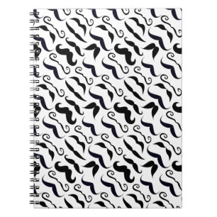 Mustache Hipster Pattern Notizblock