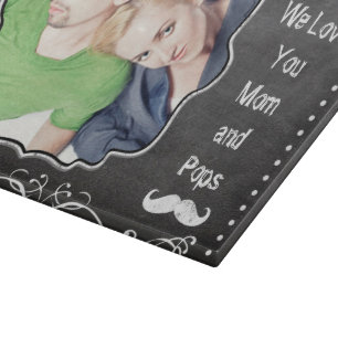 Mustache Hipster Pattern Schneidebrett