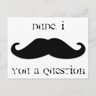 Mustache Ihnen eine Frage-Einladung Einladungspostkarte