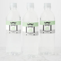 Mustache kleine Mann grüne graue Jungendusche