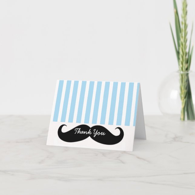 Mustache LIl Man Danke-Karte Dankeskarte (Vorderseite)
