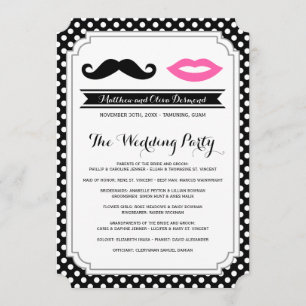 Mustache & Lips Hochzeitsprogramme Programm