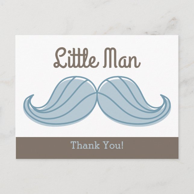 Mustache Little Man Postkarte (Vorderseite)