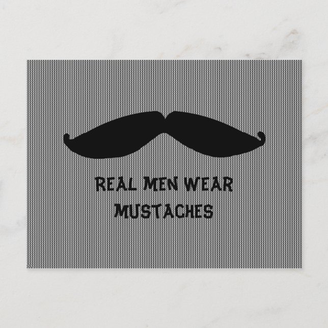 Mustache mit Fun-Sprichwort Postkarte (Vorderseite)