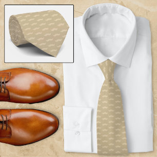 Mustache moderne Khaki Tan Cravate Motif