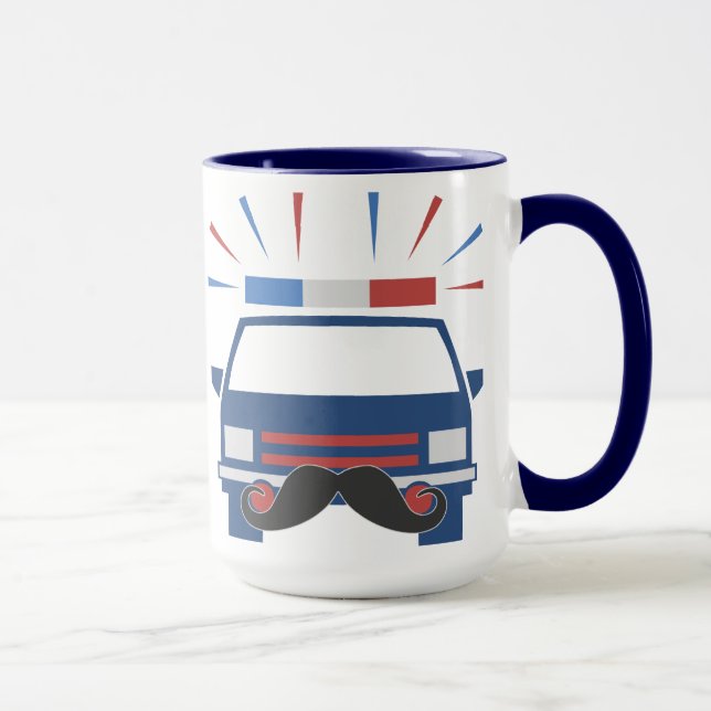 Mustache Mustache Police tasse - choisir style & c (Droite)