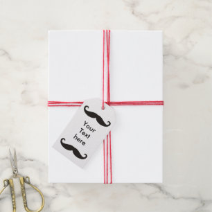 Mustache / Mustache / Schnurbart + Ihr Text Geschenkanhänger