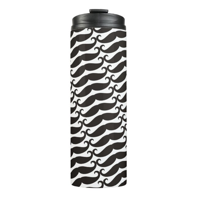 Mustache / Mustache / Schnurbart + Ihre Ideen Thermosbecher (Vorderseite)