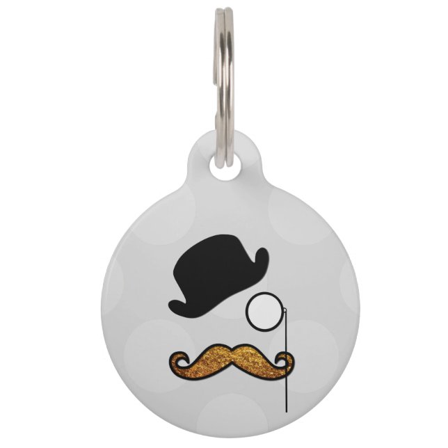 Mustache, Mustache, Stache, Monocle, Bowler Hat Tiermarke (Vorderseite)