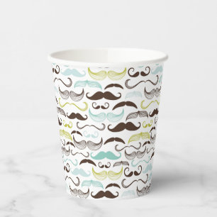 Mustache-Muster, Retro-Stil 2 Pappbecher