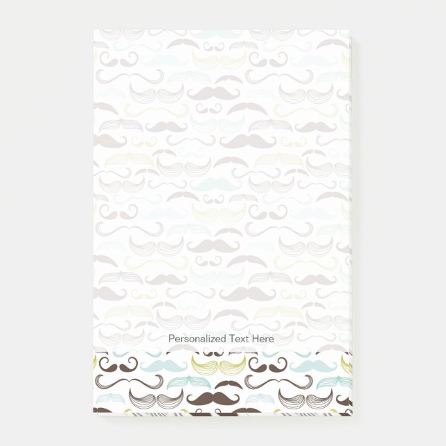 Mustache-Muster, Retro-Stil 2 Post-it Klebezettel (Vorderseite)