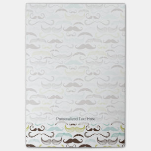 Mustache-Muster, Retro-Stil 2 Post-it Klebezettel