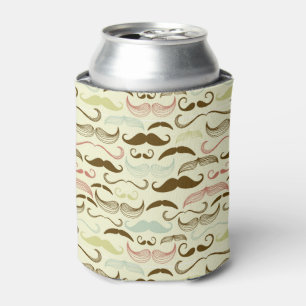 Mustache-Muster, Retro-Stil 4 Dosenkühler