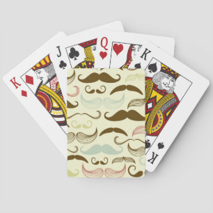 Mustache-Muster, Retro-Stil 4 Spielkarten