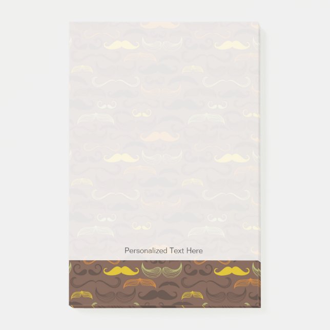 Mustache-Muster, Retro-Stil 5 Post-it Klebezettel (Vorderseite)